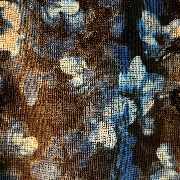 Tahari Blue Flower & Lace Appliqué Dress - Picture 3 of 5